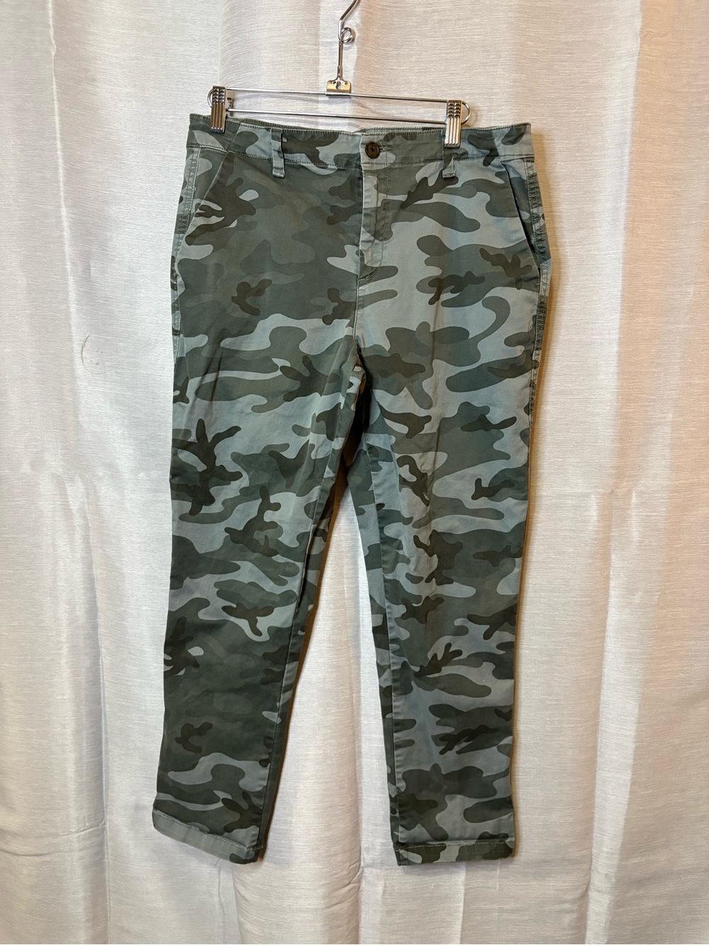 /Gap Girlfriend Khaki Faded Black & Gray Camouflage Streetwear Long Pants Sz 8